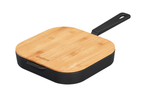 Enders Large Cast Iron Frying Pan with Bamboo Board