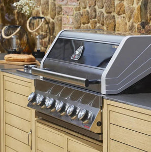 Grillstream Gourmet 6 Burner Built-In Hybrid Gas BBQ with Side Burner