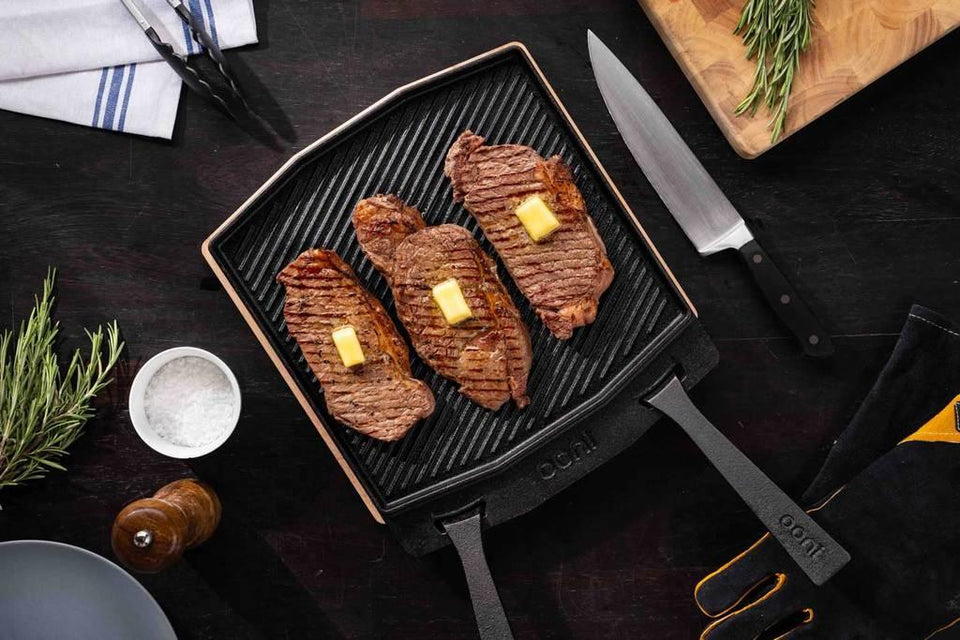 Ooni Dual-Sided Cast Iron Grizzler Plate