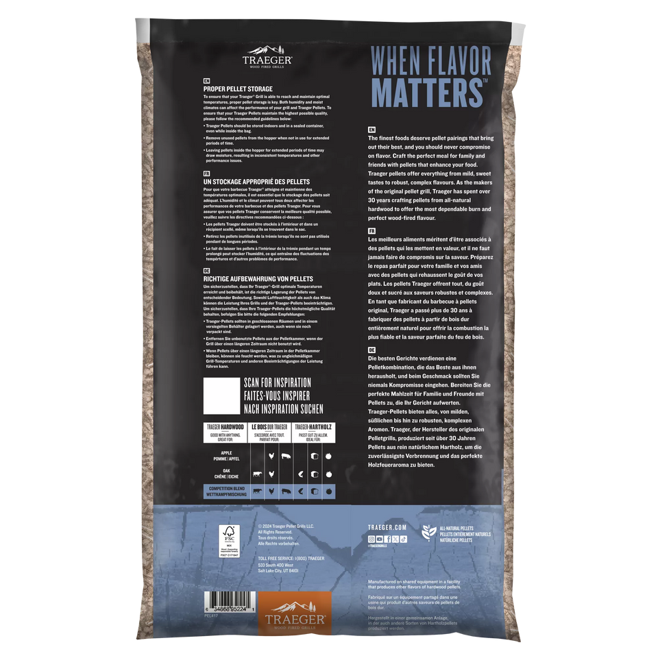 Traeger 9kg Competition Blend Wood Pellets FSC®